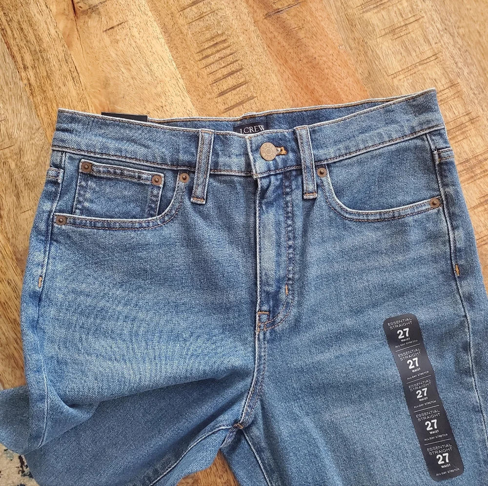 J.Crew Essential Straight Jeans Denim Women’s Size 27 NWT